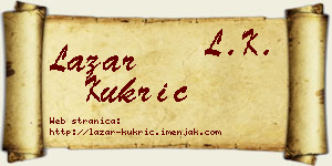 Lazar Kukrić vizit kartica